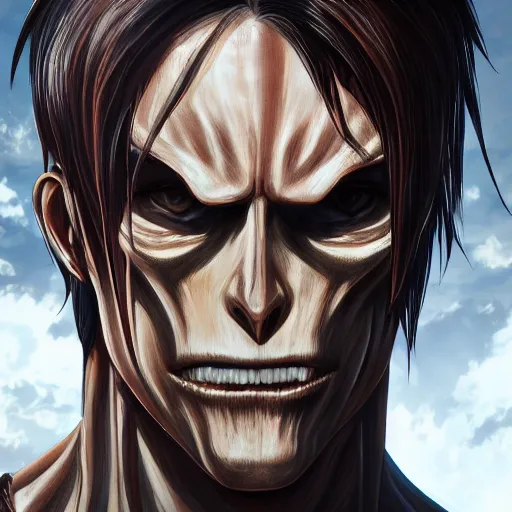 Eren Titan Form From Attack On Titan, Concept Art, 