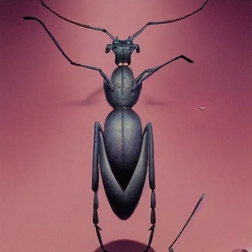 Prompt: A large ant queen standing on her hind legs, digital art, Wayne Barlowe