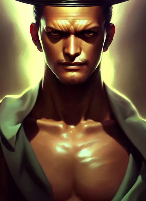 Image similar to ultra realistic illustration, handsome zoro. intricate, elegant, highly detailed, digital painting, artstation, concept art, smooth, sharp focus, illustration, art by artgerm and greg rutkowski and alphonse mucha and wlop