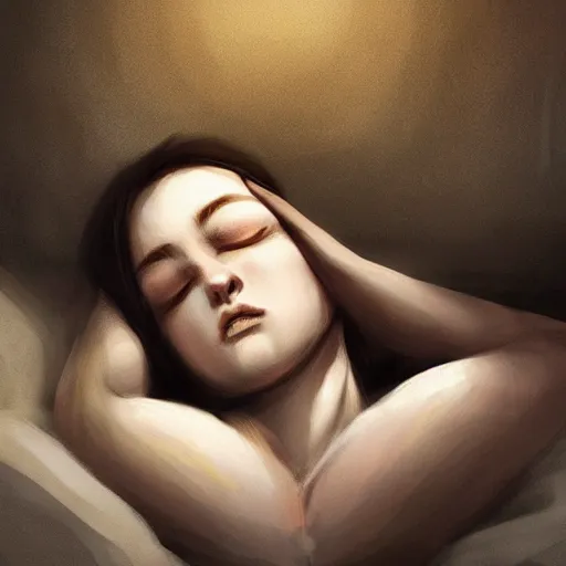 Image similar to sleep, creepy, digital art, artstation, cgsociety, masterpiece