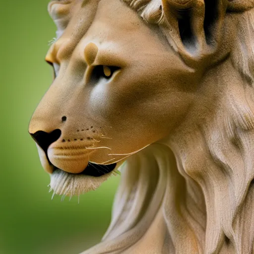 Prompt: a marble statue of a magnificent lioness, high detalle, 4k