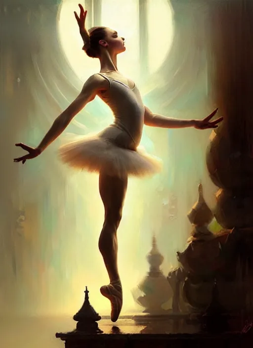 Image similar to giesha prima ballerina by bayard wu, anna podedworna, gaston bussiere, greg rutkowski