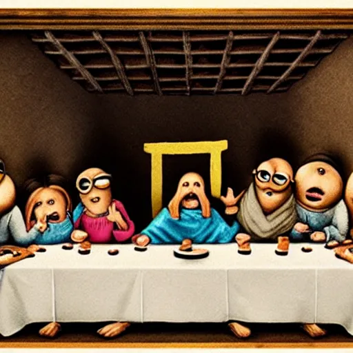 Prompt: Last Supper of Minions,