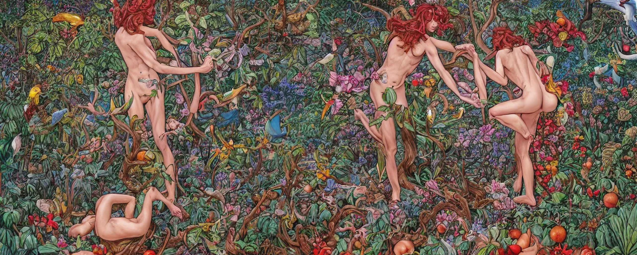 Prompt: garden of eden by James Jean