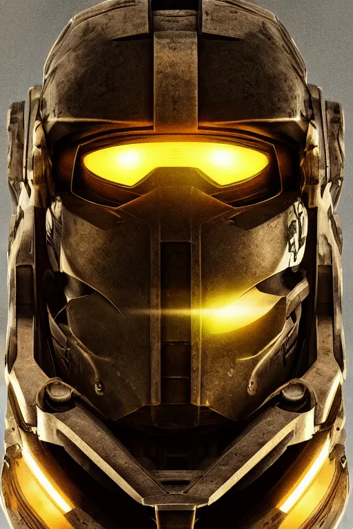 Image similar to robot ninja mask helmet halo master chief radiating a glowing aura global illumination ray tracing hdr fanart arstation by ian pesty and katarzyna da „ bek - chmiel