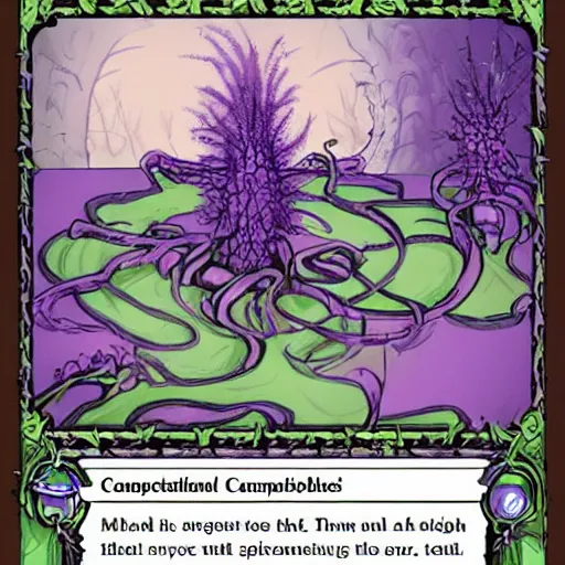 Image similar to magic purple corruption taint eldritch plants spreads across post - apocalyptic city