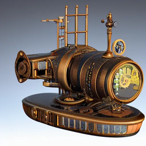 Prompt: steampunk airship, Canon DSLR 35mm 8k product photo