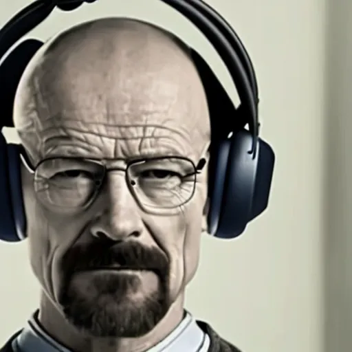 Image similar to Security cam footage of Walter White with airpods in