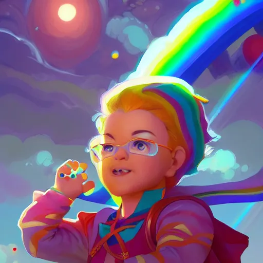 Image similar to hero world rainbow brite, behance hd by jesper ejsing, by rhads, makoto shinkai and lois van baarle, ilya kuvshinov, rossdraws global illumination