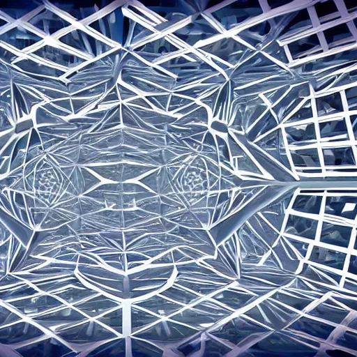 Image similar to fractal geometric pavilion architecture in style of parametric flow generative design, artstation, unreal engine.