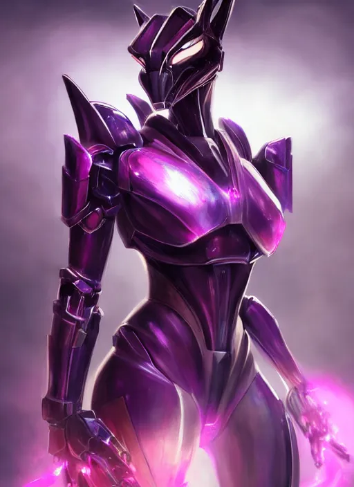 Image similar to cinematic giantess shot, cosmic sized beautiful stunning elegant hot giant robot mecha female dragon goddess, sharp sleek cyborg dragon head, sharp metal ears, smooth purple eyes, smooth fuschia skin, smooth silver armor, nebula sized, epic proportions, epic scale, macro furry, furry art, dragon art, goddess art, giantess art, warframe fanart, furaffinity, octane