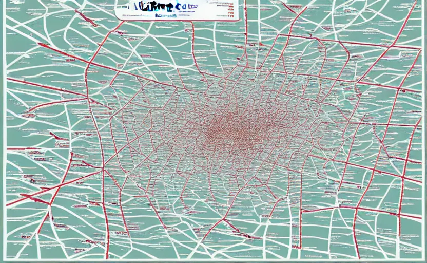 Image similar to fractal in the style of washington dc metro map, wmata map, dc metro