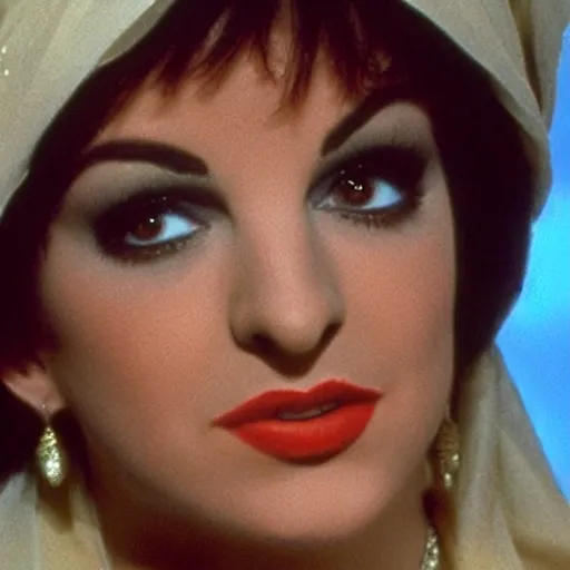 Image similar to liza minnelli as mary the mother of jesus