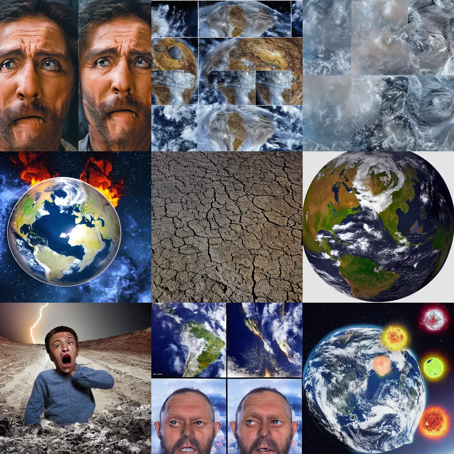 Prompt: 10 seconds before the Earth explodes, facial reactions, detailed photograph