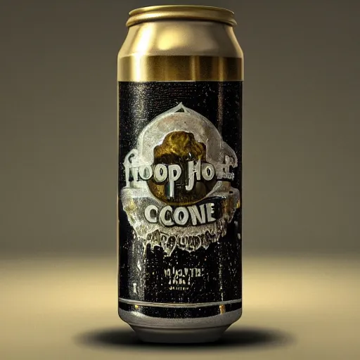 Image similar to hop cone juice, new england ipa, highly detailed silver nitrate photo, gold accents, smoky bar, surreal, intricate complexity, horror, trending on art station, photoreal, 8 k, octane render