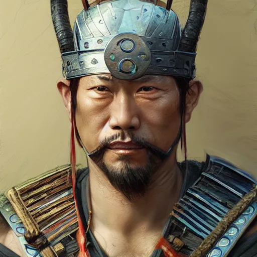 Image similar to ancient samurai warrior as a d&d character, portrait art by Donato Giancola and James Gurney, digital art, trending on artstation