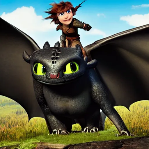 Prompt: high res Toothless from how to train your dragon 4k
