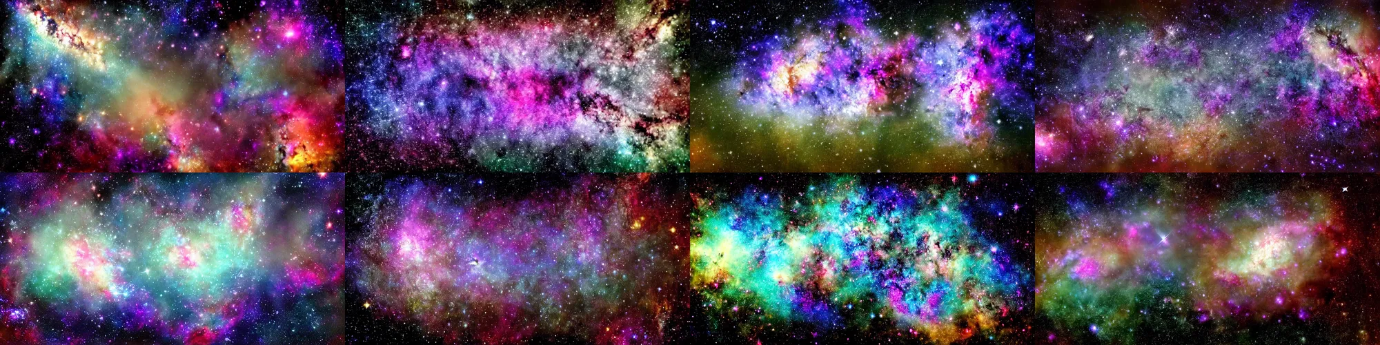 Prompt: stars, galaxy, milkyway, huble photo, realistic photo, big nebula as clover, genetic, night, hyper realistic, detailed