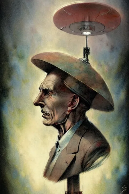 Image similar to (((((1950s tesla mind reader machine . muted colors.))))) by Jean-Baptiste Monge !!!!!!!!!!!!!!!!!!!!!!!!!!!