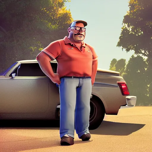 Image similar to realistic hank from king of the hill, award winning octane render
