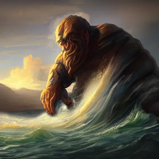 Prompt: 8 k digital art of sea giant