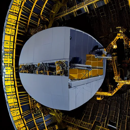 Image similar to james webb telescope taking a picture of the moon with earth in the background