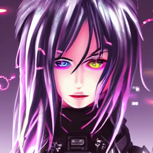 Prompt: cyberpunk anime girl