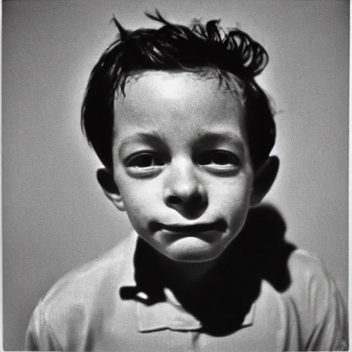 Image similar to photo of Carl 'Alfalfa' Switzer by Diane Arbus, black and white, high contrast, Rolleiflex, 55mm f/4 lens