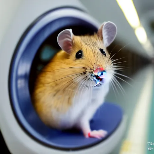 Prompt: photo of a hamster inside a metro train, various poses, unedited, soft light, sharp focus, 8 k