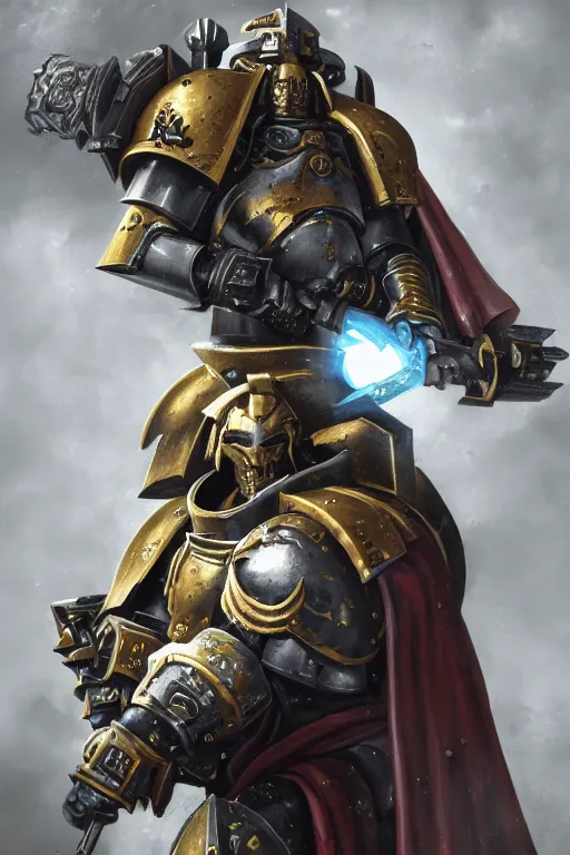 Image similar to armor portrait heros warhammer 4 0 k horus heresy fanart - the primarchs emperor by johannes helgeson animated with vfx concept artist & illustrator global illumination ray tracing hdr fanart arstation zbrush central hardmesh 8 k octane renderer comics stylized