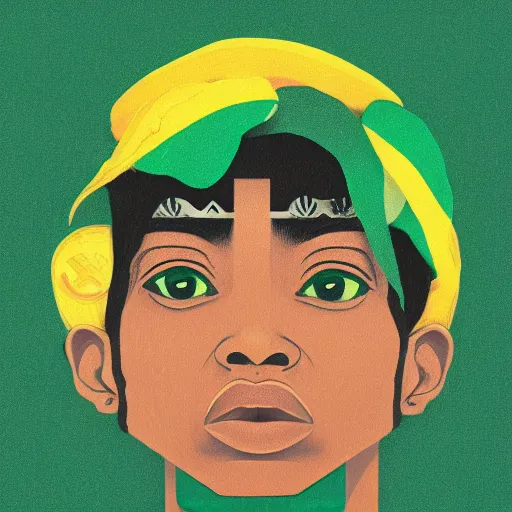 Image similar to Jamaican Marijuana profile picture by Sachin Teng, symetrical, Organic Painting , Leaf Green, adidas, Green smoke, Impressive, Award Winning, Warm, Good Vibes, Positive, geometric shapes, energetic, intricate background, graffiti, street art:2 by Sachin Teng:4