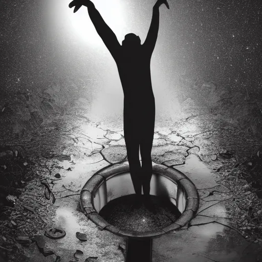 a portrait photo with flash, a slightly melted shiny Stable Diffusion