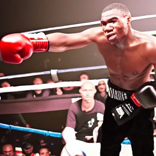 Prompt: dababy in a boxing ring 4 k quality super realistic