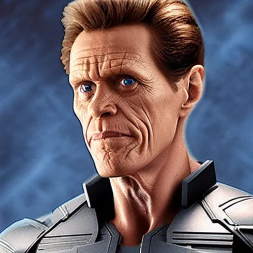 Image similar to William Dafoe as Captain America