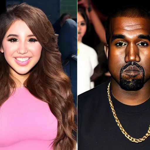 Prompt: pokimane and kanye west