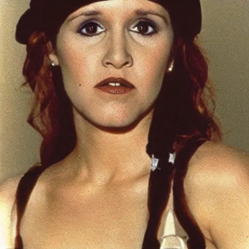 Image similar to carrie fisher in her youth looks exactly like artist stevie nicks
