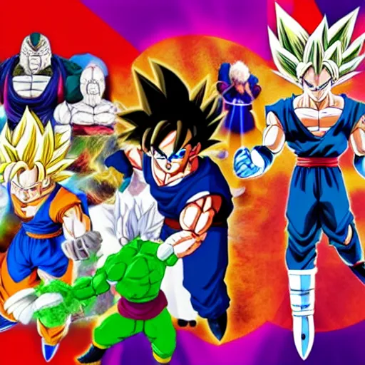 Image similar to total dragon ball Z cast in super smash brothers ultra hd high quality scan newly released exciting action shots