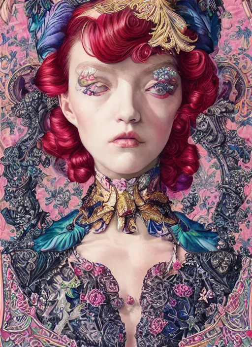 Prompt: fashion portrait :: by Martine Johanna and Chie Yoshii and Kenneth Willardt and Casey Weldon :: ornate, dynamic, particulate, rich colors, intricate, harper's bazaar, elegant, highly detailed, centered, artstation, smooth, sharp focus, octane render, 3d