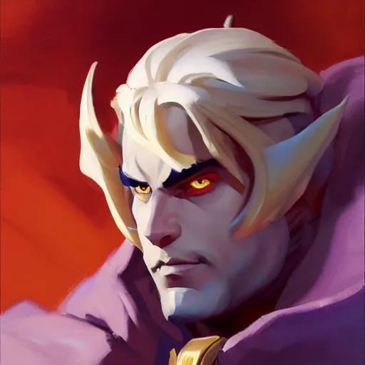 Image similar to greg manchess portrait painting of prince adam of eternia as overwatch character, medium shot, asymmetrical, profile picture, organic painting, sunny day, matte painting, bold shapes, hard edges, street art, trending on artstation, by huang guangjian and gil elvgren and sachin teng