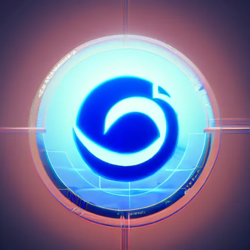 Image similar to circular token, video game power-up, called Increase Rate of Fire, similar to Mozilla Firefox logo, similar to Blender logo, octane render, 4K