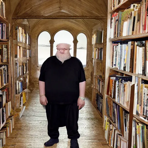 Prompt: george rr martin finishing winds of winter