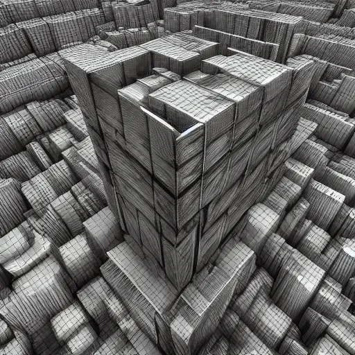 Image similar to thousand of default cube dumped ,hyperrealistic mixed media high resolution , stunning 3d render Unreal Engine , dim volumetric lighting, 8k octane beautifully detailed render, full body shot, post-processing, extremely hyper-detailed, intricate, epic composition, highly detailed attributes, highly detailed atmosphere, cinematic lighting, masterpiece, trending on artstation, very very detailed, masterpiece, stunning, flawless completion, perfection,