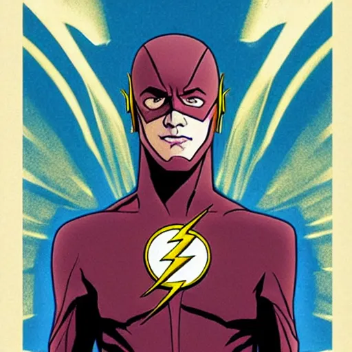 Image similar to cover art of the flash as a tarot card