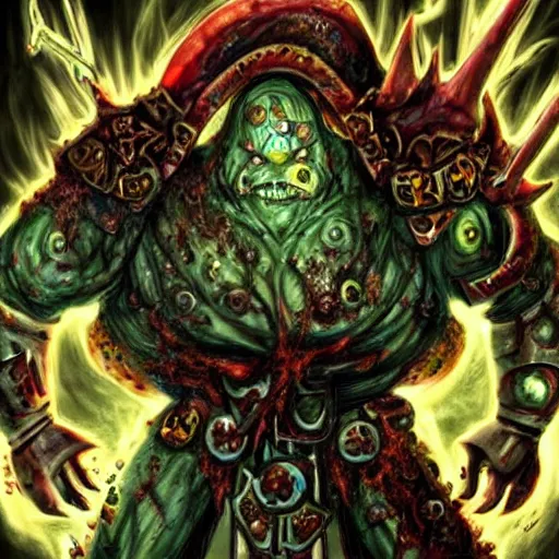 Image similar to the chaos god nurgle, anime art style, highly detailed, sharp focus