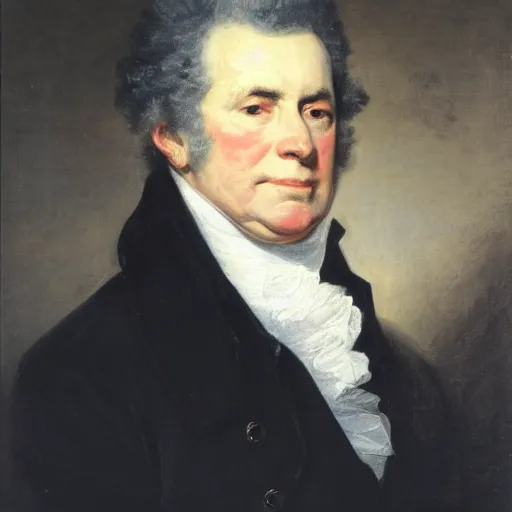 Prompt: michael beschloss, portrait by gilbert stuart