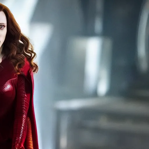 Image similar to scarlett johanneson as the scarlet witch mcu