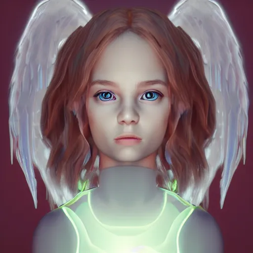 Image similar to angel, cartoon portrait made out of rain, realistic, highly detailed, neon, rendered in octane, unreal engine, beautiful, trending on artstation, emotional