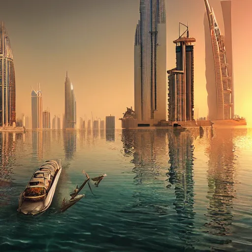 Image similar to gta : dubai, by wlop