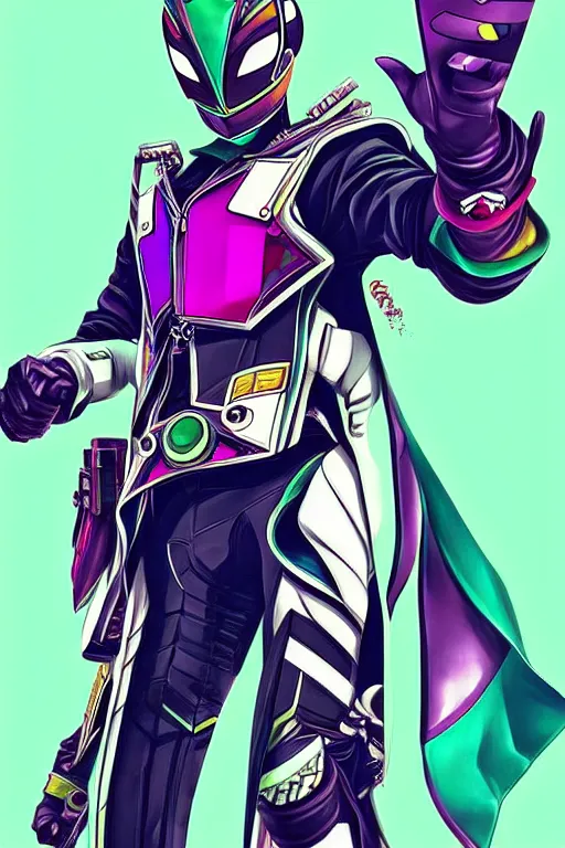 Prompt: random kamen rider. final fantasy style art, gta vice city style art, pop art, aesthetic art, stylish, elegant, digital art, concept art, no duplicate image, smooth, beautiful, highly details, sharp focus, illustration, intricate