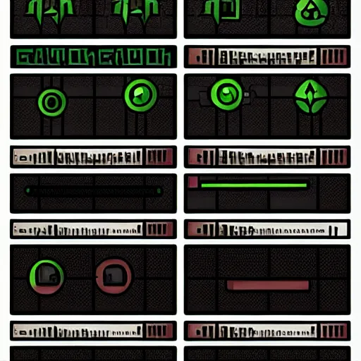 Image similar to combat skill icons from a cyberpunk style MMORPG
